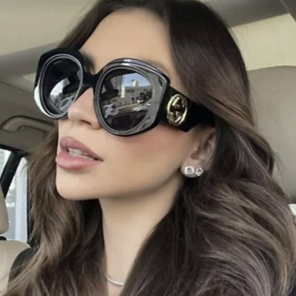 Final Price! Gucci GG1308S 001 Black/Grey Sunglasses
